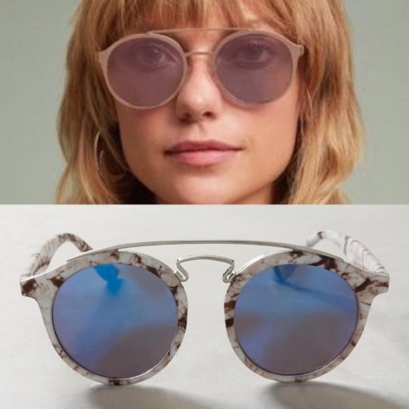 Anthro Everest Marbled Aviator Sunglasses - Picture 4 of 7